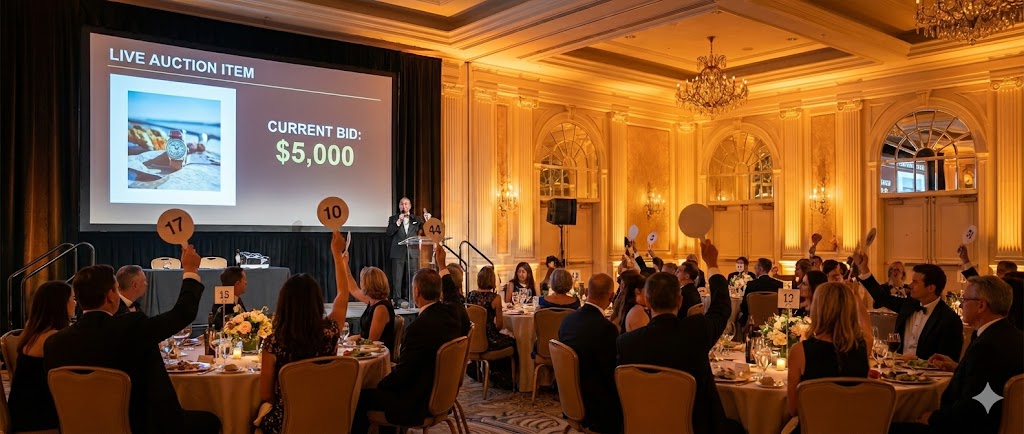 Elegant gala event with auction