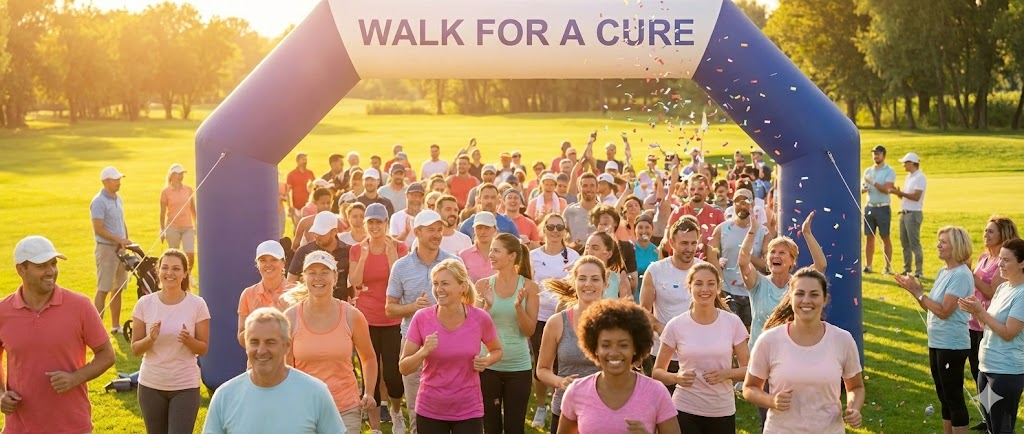 Marathon runners participating in fundraiser